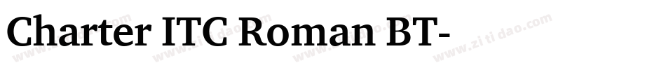 Charter ITC Roman BT字体转换